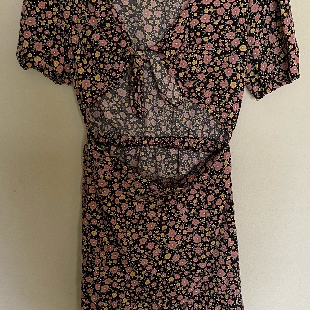 Floral Open Front Dress